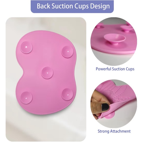 Makeup Brush Cleaning Mat Set (2 Pack) | Silicone Brush Cleaner Pad w/ Suction | - Picture 3 of 3